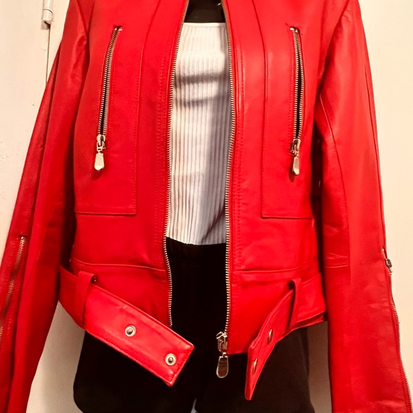 Mendocino red leather jacket - Picture 8 of 11